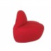 MLF Full Wool Fabric With Wood Frame Kiss Lip Studio Bocca Sofa, Red